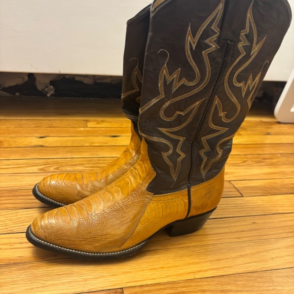 Men\'s Authentic Leather + Ostrich Leg Bobs Boot Co Western Cowboy Boots Size 8.5 main image 10